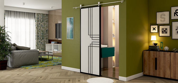 sliding bathroom door installation in San Gabriel